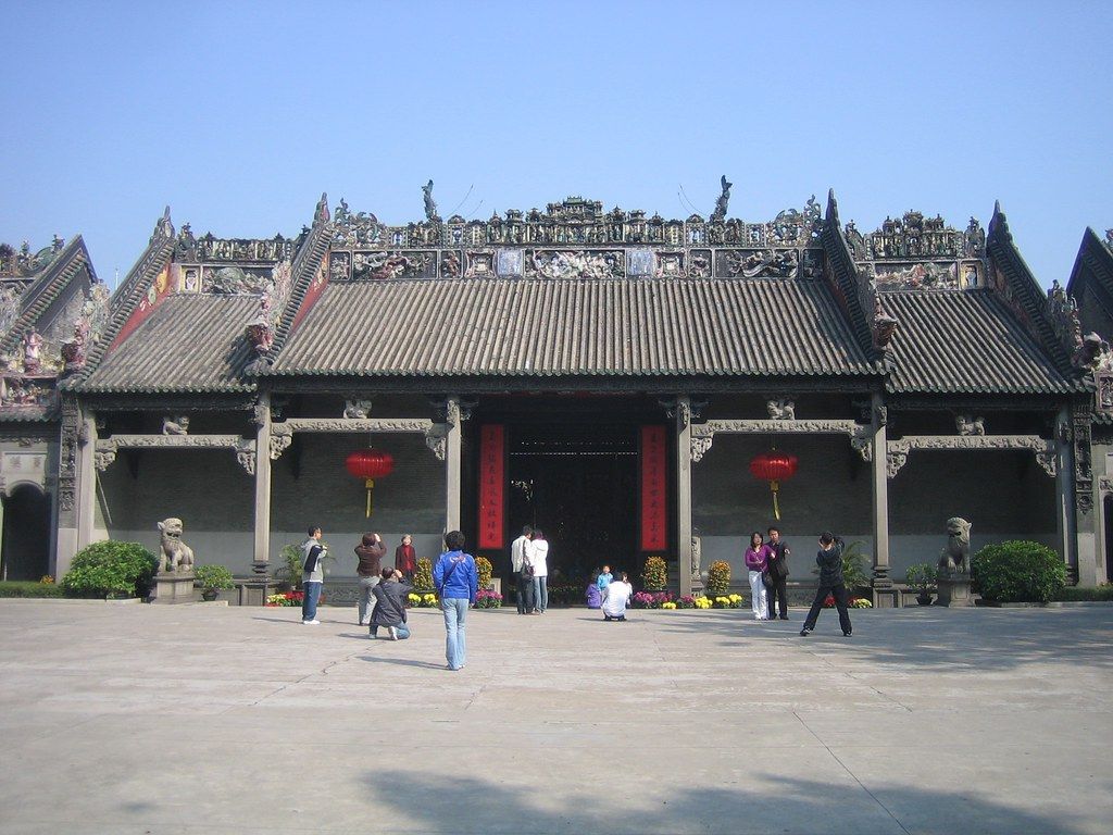 Chen Clan Ancestral Hall ornate roof carvings, Guangzhou