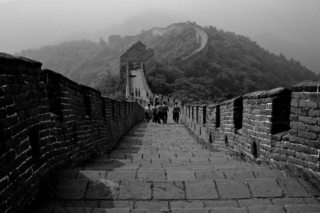 Mutianyu Great Wall winding over green mountains