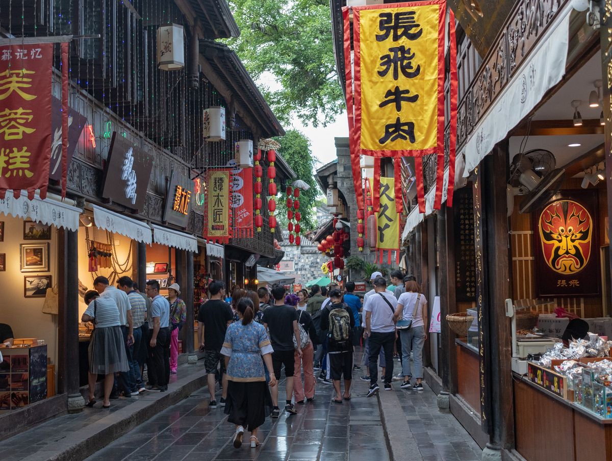 Traditional grey-brick lane of Chengdu's Kuanzhai Alley